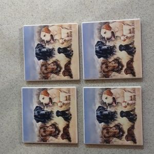 Artist Larry Chandler Labrador dog coasters